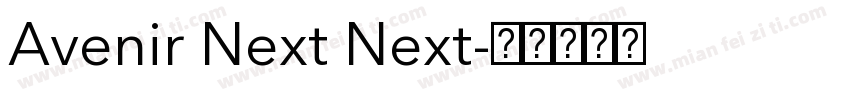 Avenir Next Next字体转换